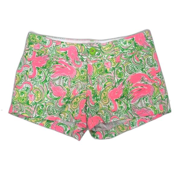 Lilly Pulitzer The Walsh Short Hot Wings Flamingo Size 00 - Picture 2 of 8